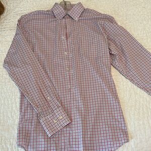 PETER MILLAR MENS CASUAL BUTTON DOWN LONG SLEEVE SHIRT. SIZE MEDIUM